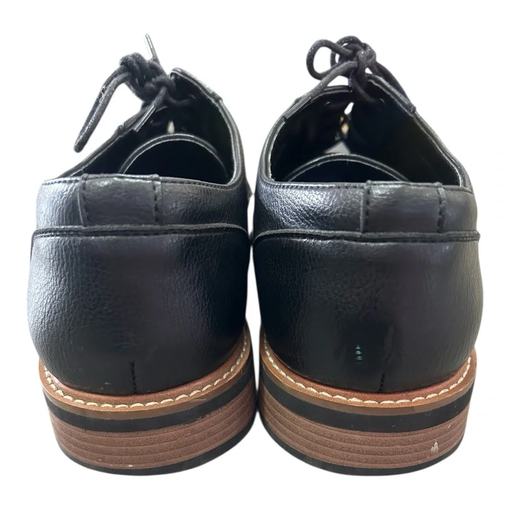 Unlisted By Kenneth Cole Jimmie Lace Up Mens Black Oxfords Plain Toe Shoes Sz 12
